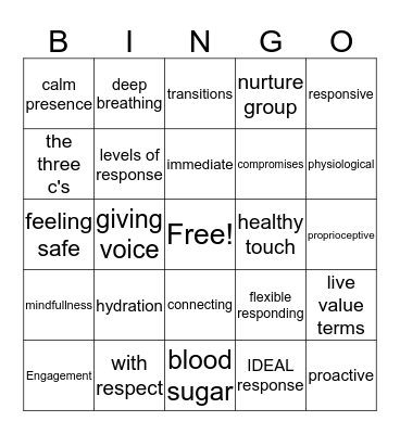 TBRI BINGO Card