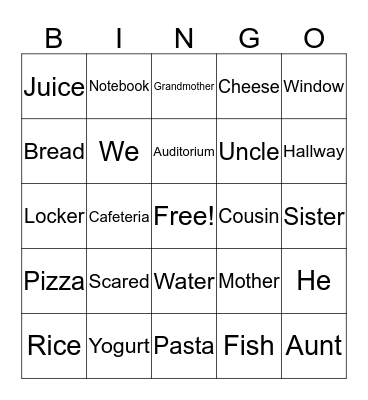 Bingo Card