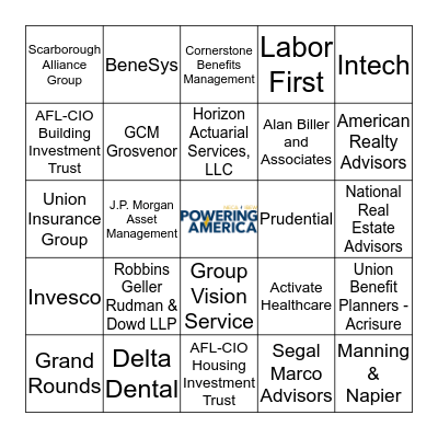 2020 IBEW/NECA BINGO BLACKOUT Bingo Card