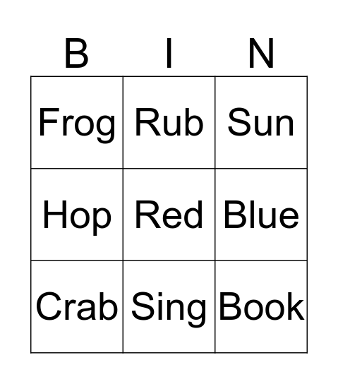 ABC BINGO Card