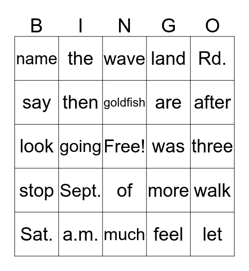 Unit 4 Week 4 Bingo Card