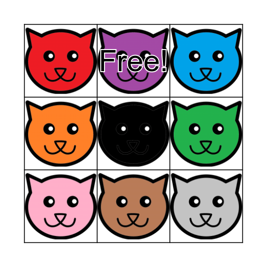 Cat Bingo Card