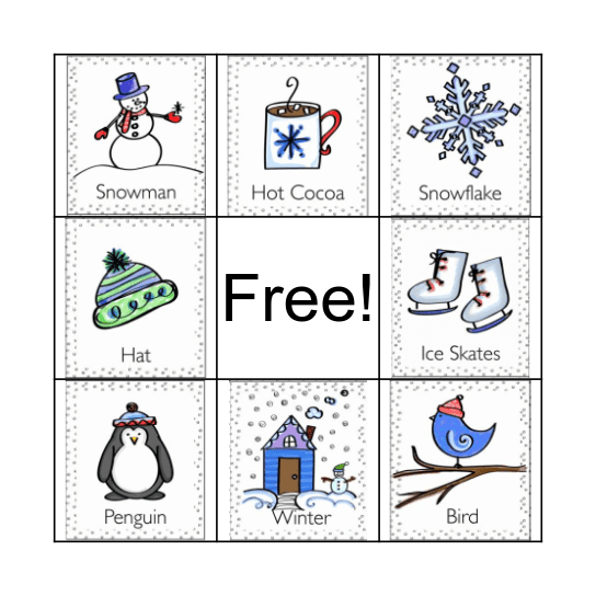 Winter Bingo Card