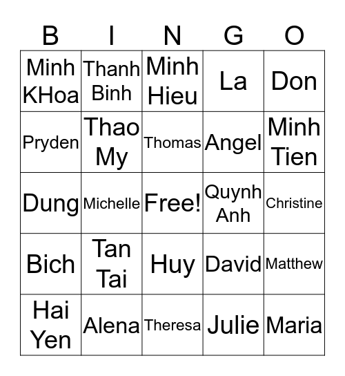 TNTT Bingo Card