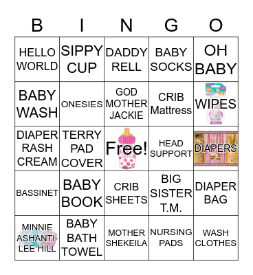 SHEKEILA BABY SHOWER Bingo Card