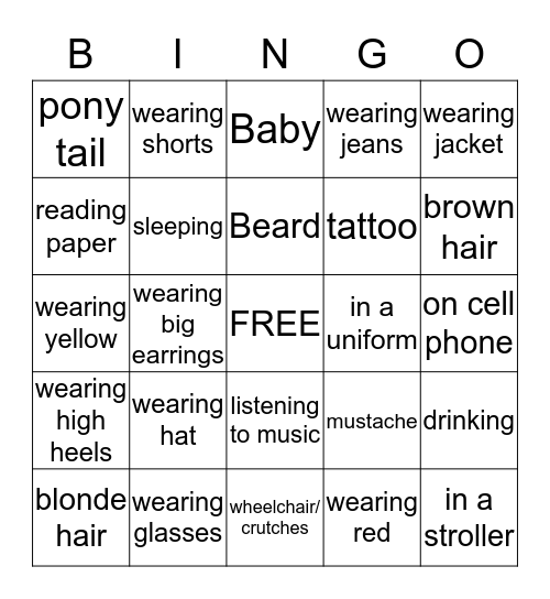 Person Bingo Card