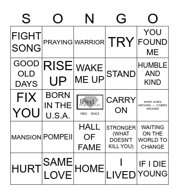 SONGS THAT INSPIRE Bingo Card