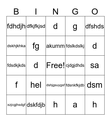 Ash & Nige's Wedding Bingo Card