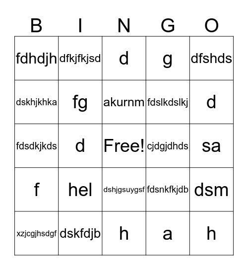 Ash & Nige's Wedding Bingo Card