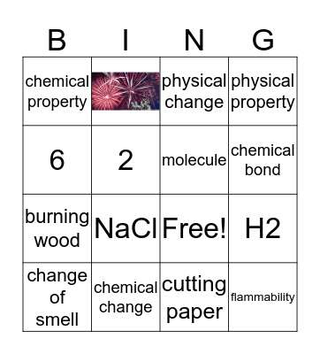 Changes and Bonds  Bingo Card