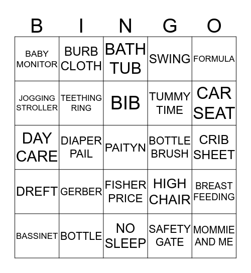 WELCOME PAITYN Bingo Card