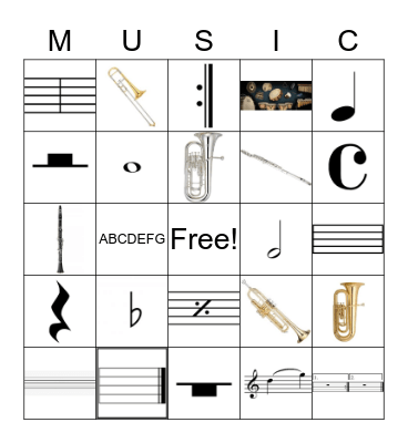 Band Loteria Bingo Card