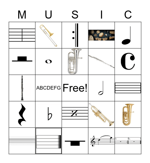 Band Loteria Bingo Card