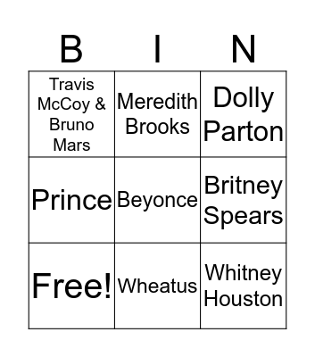 Hop Temple's Ole Timely Bandstand Bingo Card
