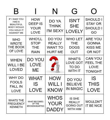 QUESTION??? ROUND Bingo Card