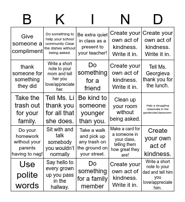 Bingo Card