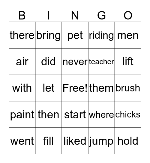 Red Book Party Bingo Card