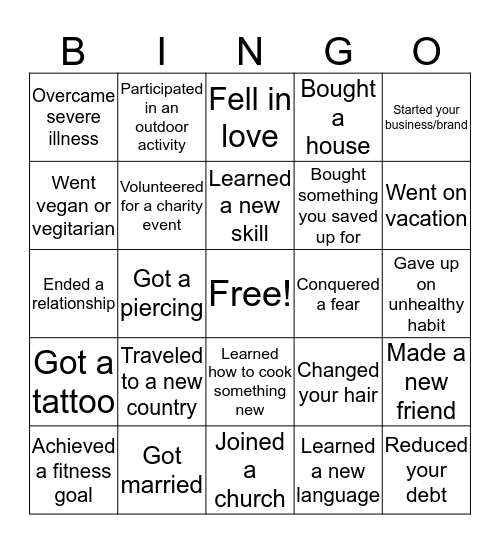 ToniLauren's 2019 Bingo Card