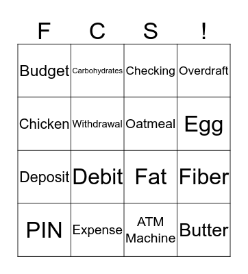 Review Bingo Card
