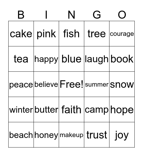 BINGO Card
