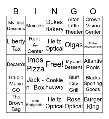 BAZING BINGO Card