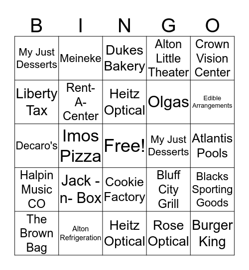 BAZING BINGO Card