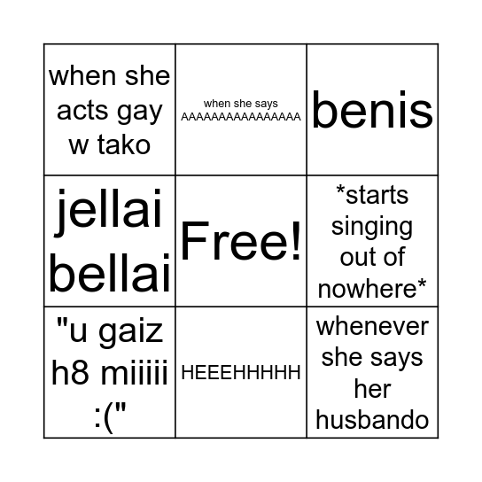 xuan hui bingo  Bingo Card