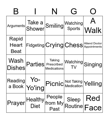 COPSD Bingo! Bingo Card