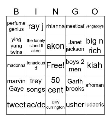 ROUND 1 Bingo Card