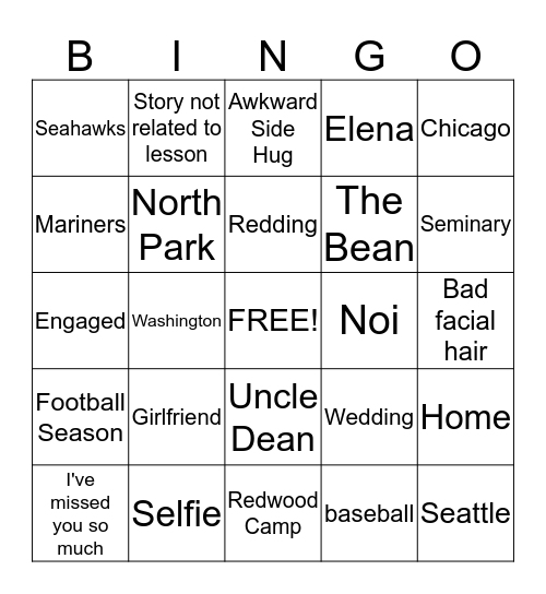 Dean Soule Bingo Card