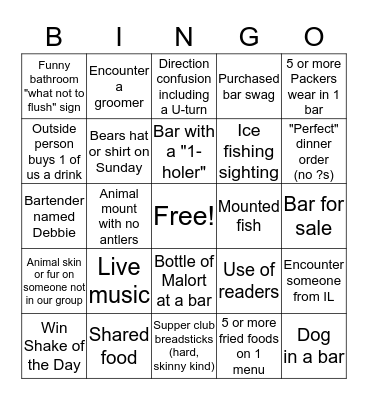 Sled Life ~ 2020 Bingo Card