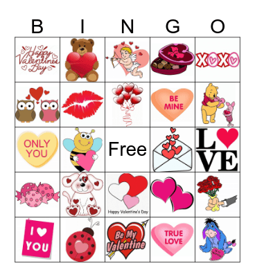 Valentine's Day Bingo Card