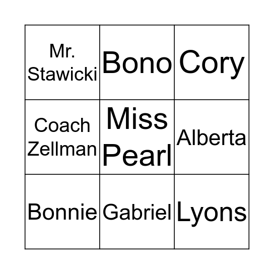 Fences: Tic-Tac-Toe Bingo Card