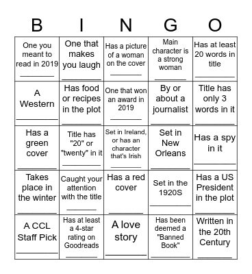 SNO MANY BOOKS WINTER CHALLENGE Bingo Card