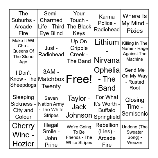 Bingo Card