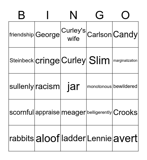 OMM Bingo Card