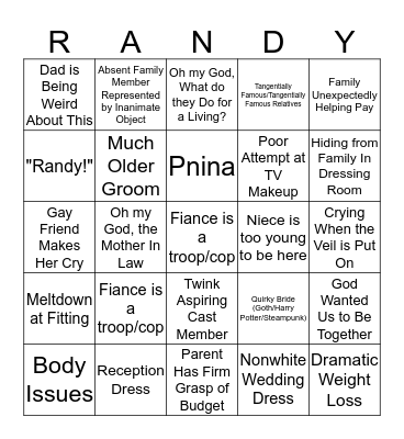 RANDY Bingo Card