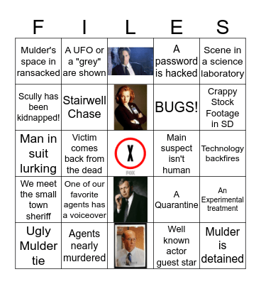 The X Files Bingo  Bingo Card