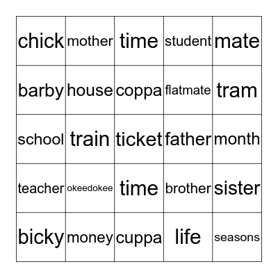 Bingo Card
