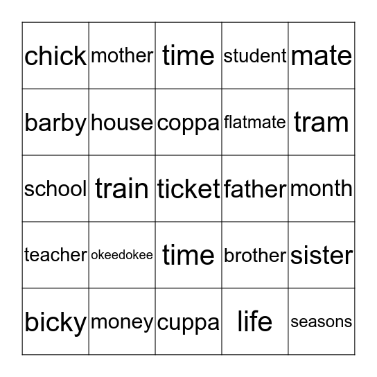 Bingo Card