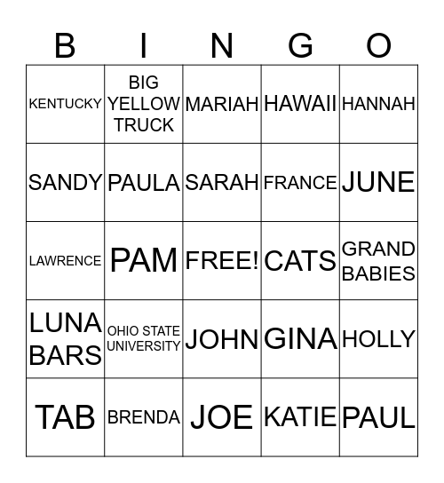 CONNEXUS Bingo Card