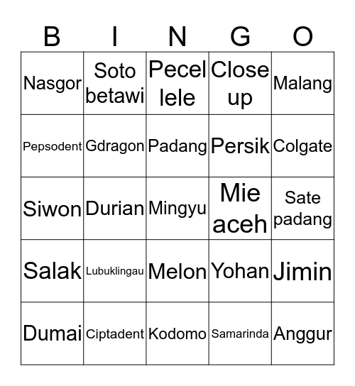 Sekte  Bingo Card