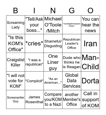 BINGOOOOOOOOOOO Bingo Card