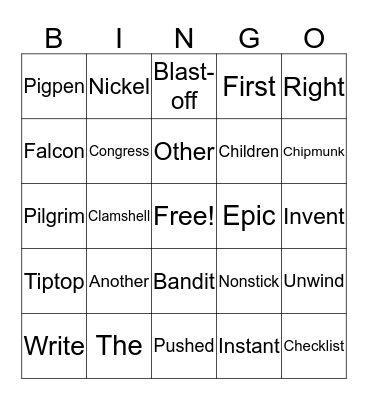 Its BINGO TIME Bingo Card