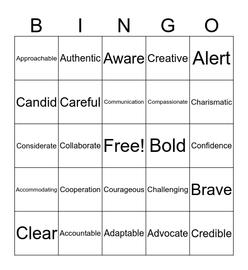 The 7 Habits Bingo Card