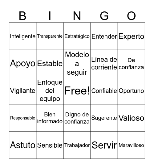 Spanish silabas bingo