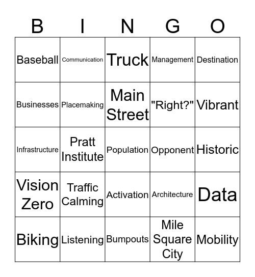 Speaker Series Bingo 2 Bingo Card