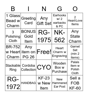 BINGO Card