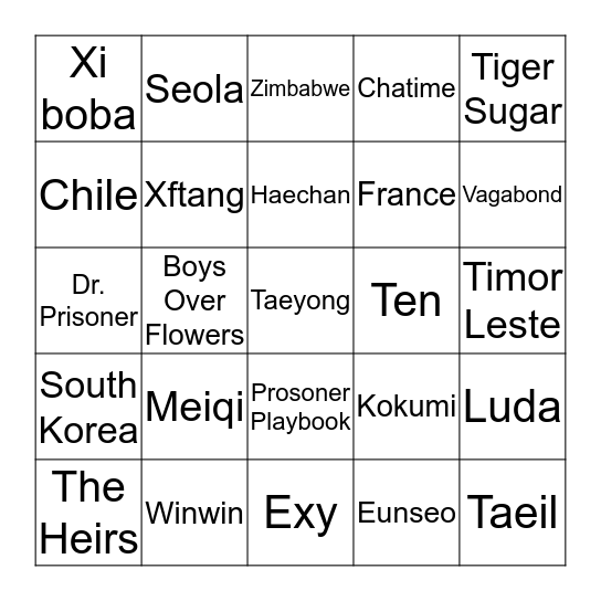 Bingo Card