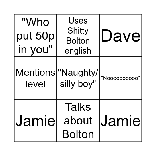 Mali Bingo Card